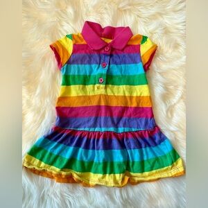 Carter's Rainbow Stripe Shirt Dress Size 12 Months